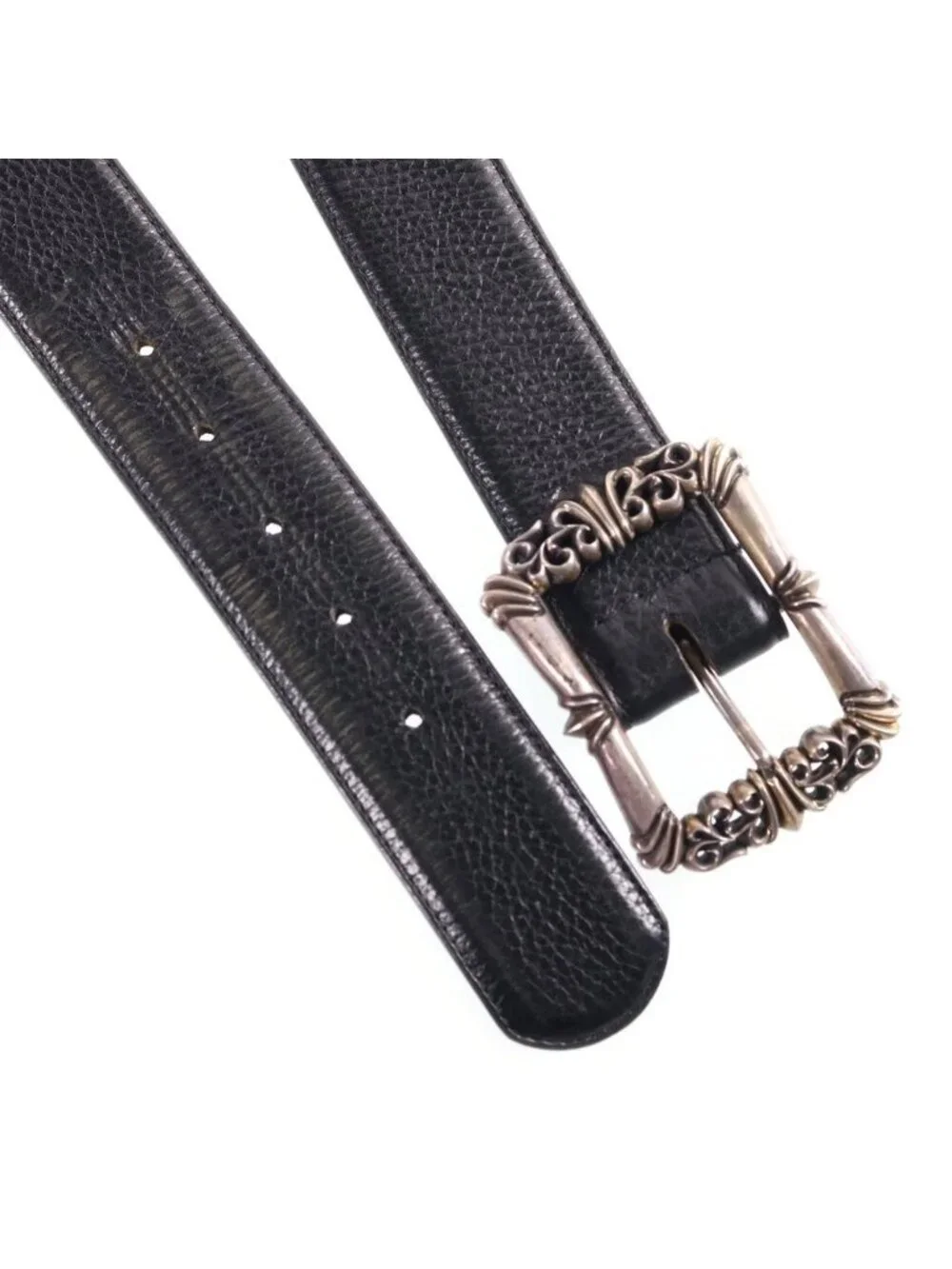 Chrome Hearts Blt Filigree Otj Buckle Leather Belt